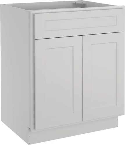 Miniatura 35 de LOVMOR Armarios de base de cocina, armario de almacenamiento aparador, gabinete de entrada con 1 cajón y estante ajustable, 24 pulgadas de ancho x