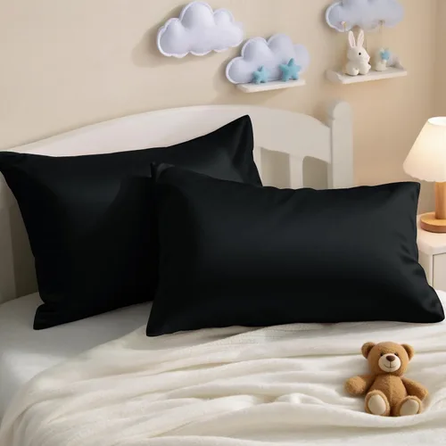Miniatura 17 de NTBAY - Fundas de almohada de algodón egipcio para niños pequeños - Juego de 2 - Fundas de almohada de viaje - Fundas de 13x18 pulgadas de algodón