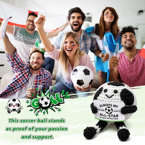 Miniatura 6 de Graciosos regalos de fútbol para niños, niñas, hombres, mujeres, mini accesorios de pelota de fútbol, cosas geniales, jugadores, amantes, peluches