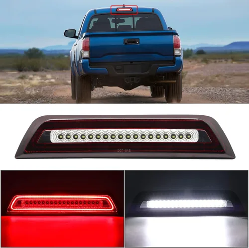 Miniatura 9 de R&F Auto Luz de freno LED estroboscópica de tercera con lente ahumada de repuesto para Tacoma 2016-2023 Limited SR SR5 TRD Off-Road TRD Pro