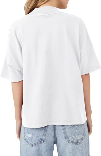 Miniatura 3 de Womens Casual Short Sleeve Mock Neck T Shirts Summer Loose Fit Basic Plain Tee Tops