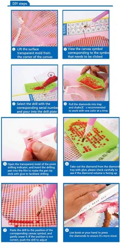 Miniatura 6 de MMAHD Kits de pintura de diamantes 5D para adultos, pinturas de bordado de taladro completo, pintura de diamantes de imitación pegados, pintura