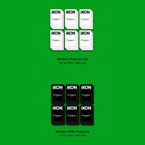 Miniatura 5 de iKON - 4º Mini álbum FLASHBACK PHOTOBOOK-VERDE ver. Juego de postales para fotolibros + calcomanía para fotos + juego de Polaroid + juego de tarjeta