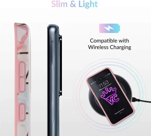 Miniatura 6 de VELVET CAVIAR Funda compatible con Samsung Galaxy S20, bonitas fundas protectoras para mujeres y niñas (mármol geométrico)