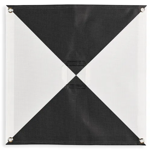 Miniatura 15 de Sky High Bull's-Eye Punto de control de tierra degradable para drones (24 x 24 pulgadas) GCP con 30 grapas (tablero de ajedrez negro/blanco)