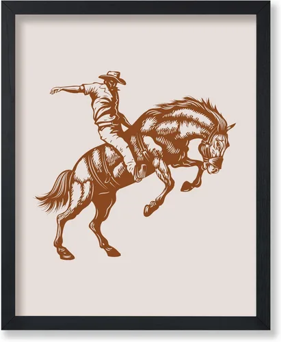 Miniatura 22 de Poster Master Póster de Rodeo marrón – Estampado retro de vaquero sobre caballo – Arte de vaquero – Arte occidental – Arte del salvaje oeste