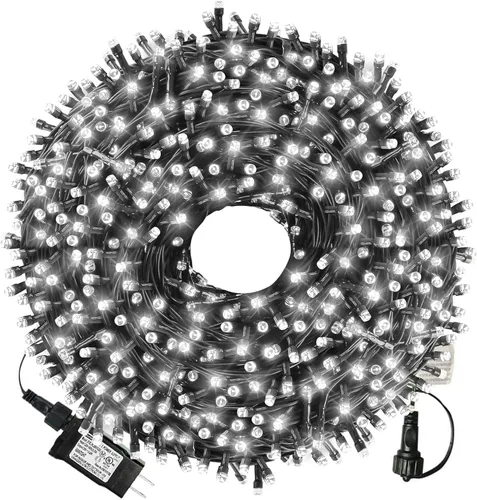 Miniatura 9 de XTF2015 Luces de Navidad LED de 105 pies con 300 LED, Enchufe de Extremo a Extremo, 8 Modos, Luces de Navidad Certificadas UL para Exteriores e