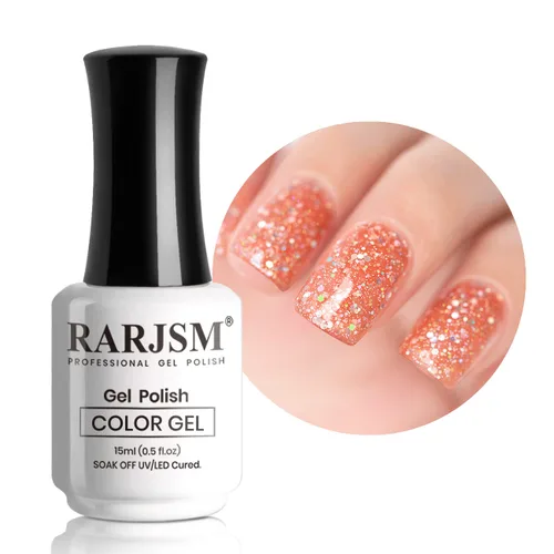 Miniatura 14 de RARJSM Esmalte de uñas de gel con purpurina de nieve, diamante brillante, gel de uñas de color blanco lechoso con pigmentos plateados y brillantes