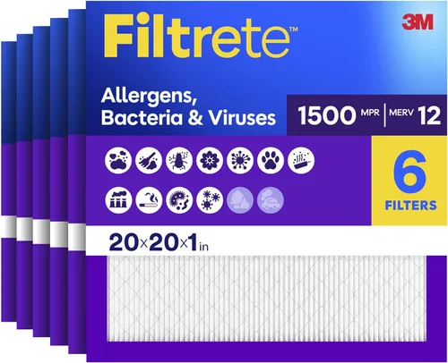 Miniatura 25 de Filtrete Filtro de aire para horno de CA de 17.5x23.5x1, MERV 12, MPR 1500, CERTIFICADO amigable para asma y alergias, filtro de limpieza de aire