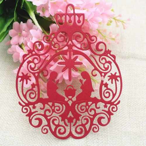 Miniatura 4 de Troqueles metálicos de corte de oración de Pascua, 1 unidad, plantillas de metal en relieve de oración de Pascua para álbumes de recortes, álbum