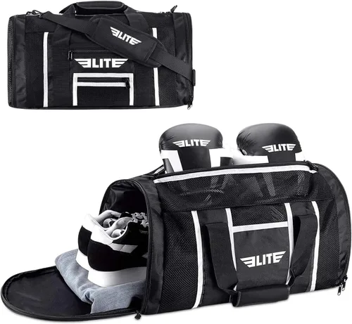 Elite Sports Bolsa de lona para boxeo, gimnasio, MMA, BJJ, equipo de Jiu Jitsu, bolsa de boxeo atlética para gimnasio