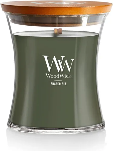 Miniatura 28 de WoodWick Santal Myrrh - Vela grande en frasco con forma de reloj de arena, cera de mezcla de soya prémium, mecha de madera Pluswick Innovation
