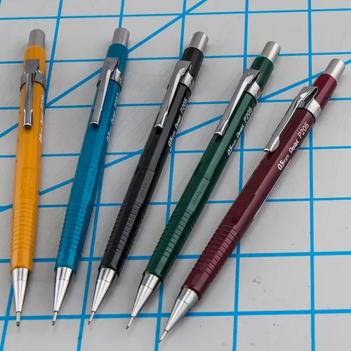 Miniatura 8 de Pentel Sharp - Portaminas, mina de 0.7 mm, cuerpo azul - Caja de 12 (P207C)