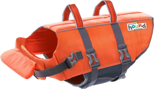 Chaleco salvavidas para perro Outward Hound Granby Splash, chaleco salvavidas para perro de alta flotabilidad para natación, navegación y seguridad