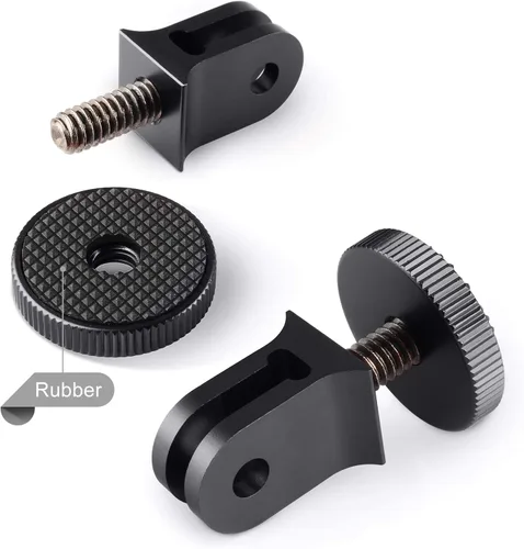 Miniatura 7 de HSU Adaptador de montaje de trípode de cámara de aluminio, soporte de cámara de 1/4 "- 20 con tornillo de aluminio, adaptador de trípode compatible