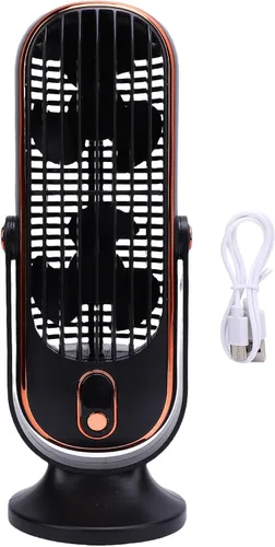 Gonetre Ventilador de escritorio, ventilador de torre USB, enfriador de aire portátil, ventilador vertical, 5 velocidades, motor sin escobillas,