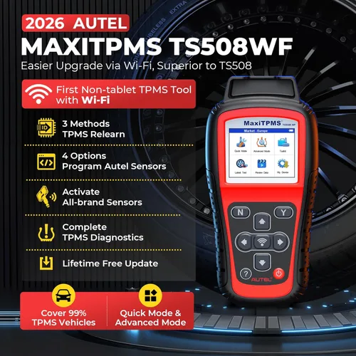 Miniatura 2 de Autel MaxiTPMS TS508WF TPMS Herramienta de programación, WiFi 2026 Ver. de TS508 TS501 Pro TS408S, sensores TPMS Program Autel (315/433MHz), TPMS