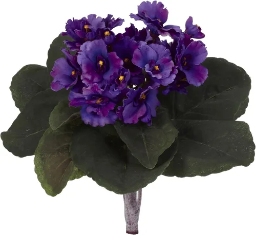 Miniatura 2 de Nearly Natural Planta artificial violeta africana de 9 pulgadas (juego de 6)