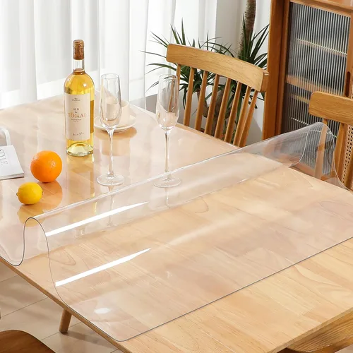 Miniatura 7 de Protector de mesa esmerilado de 0.059 in de grosor, 48 x 60 pulgadas, cubierta de mesa de PVC impermeable, almohadilla de escritorio antideslizante