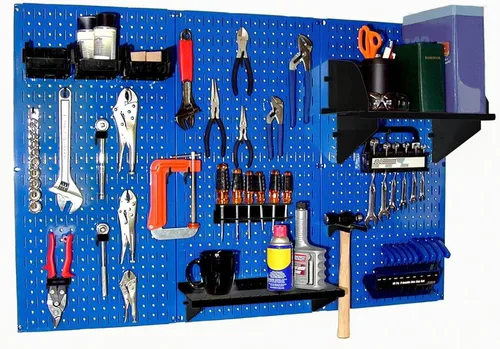 Miniatura 46 de Organizador de herramienta control de pared 30-wrk-400wb estándar panel perforado mesa de trabajo de metal, 30-WRK-400 BB Negro