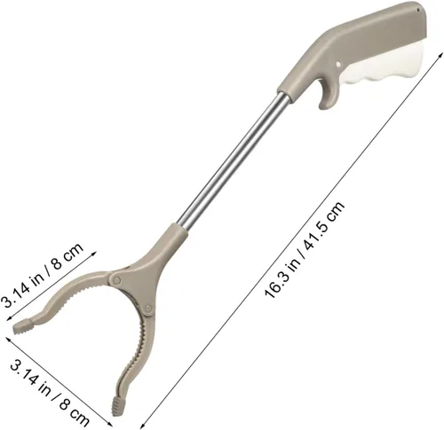 Miniatura 2 de Amosfun Herramienta de recogida de garras de basura ligera, herramienta colectora con mango antideslizante de 15.8 pulgadas de largo