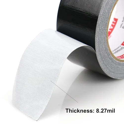 Miniatura 4 de JIALAI HOME Cinta adhesiva negra resistente, 2 pulgadas x 30 yardas, paquete de 5, 8.27 mil de grosor, fuerte, flexible, sin residuos, para todo