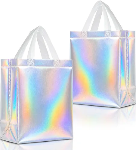 Miniatura 22 de Nush Nush Bolsas de regalo extragrandes de colores mixtos, juego de 12 bolsas de regalo extragrandes reutilizables de colores surtidos con asas