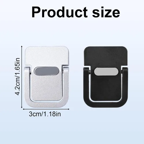 Miniatura 2 de Penitue 4pcs Mini Keyboard Riser, Self-Adhesive Portable Small Laptop Tilt Stand Zinc Alloy Lifter Feet Foldable & Invisible Computer Notebook