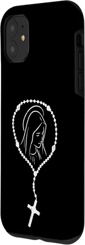 Miniatura 2 de iPhone 11 Rosario Virgen María Dios Jesús Fe religioso católico estuche de regalo