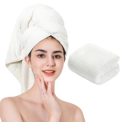 Miniatura 17 de Toalla de microfibra para el cabello de secado rápido, toallas de secado de pelo, adecuadas para todo tipo de cabello, ultra absorbente, cabello Azul