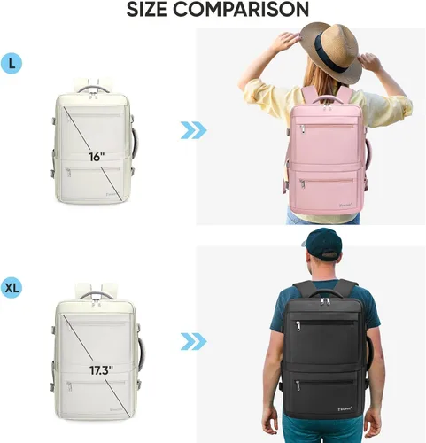 Miniatura 6 de BALEINE Mochila de Viaje para Mujeres y Hombres, Mochila Grande y Resistente de Equipaje de Mano para Laptop, Regalos para Negocios, Casual, Fin