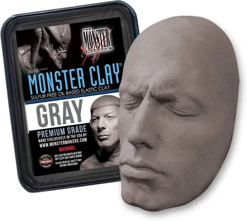 Miniatura 2 de Monster Clay Arcilla de modelado de grado prémium (gris, mediana, caja de 18 libras)