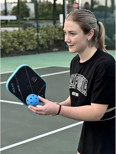 Miniatura 8 de Carbon Fiber Pickleball Paddle 16mm – Professional Pickleball Paddles with Superior Control, Power & Spin – Extended Handle for Two-Handed Grip