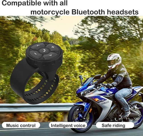 Miniatura 2 de Mando a distancia para auriculares con casco Bluetooth, controla música, asistentes de voz, llamadas y más, batería de larga duración, impermeable