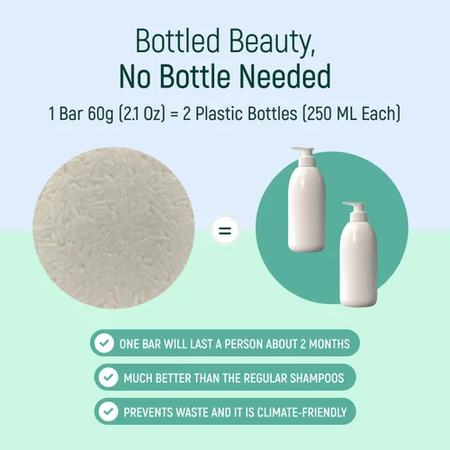 Miniatura 5 de Jabón para el cabello con efecto barra de champú sólido y acondicionador, barras de champú 100% orgánicas para cabello con todos los aceites