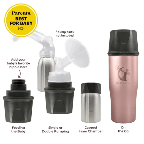 Miniatura 2 de Ceres CHILL Demigoddess Mini Enfriador y Calentador de Leche Materna – Enfriador Portátil de Leche Materna de 6–16oz, Contenedor de Almacenamiento