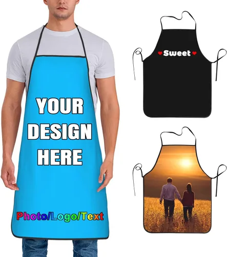 Miniatura 27 de Delantal de chef personalizado para hombres y mujeres, para cocinar, con nombre, logotipo, foto, regalos de cocina para familiares y amigos