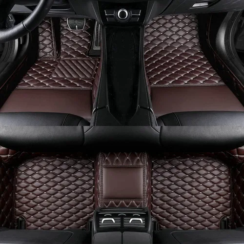Miniatura 27 de Personaliza las alfombrillas de cuero de lujo de protección para todo tipo de clima para automóviles, SUV y camiones según el modelo automotriz azul