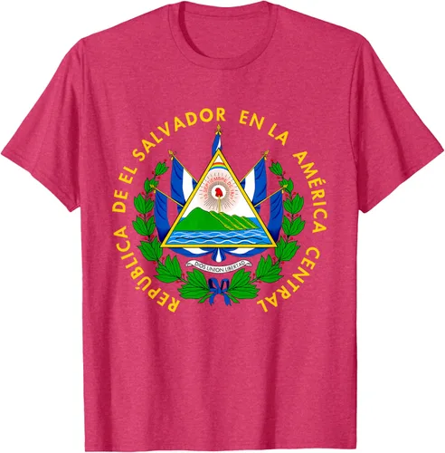Miniatura 30 de Camiseta con diseño de emblema de la bandera de El Salvador