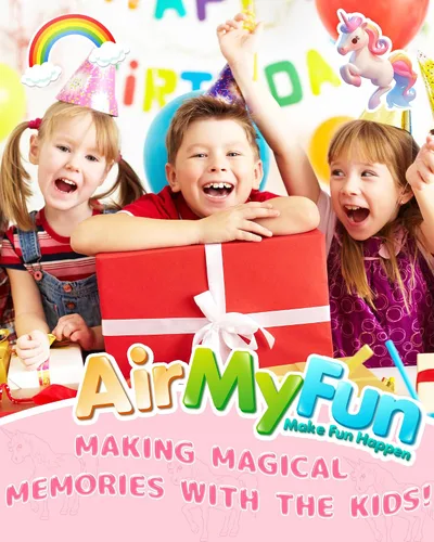 Miniatura 5 de Casa inflable de unicornio con tobogán, casa inflable rosa con soplador de aire, divertido castillo animoso para niñas de 3 a 10 años, ideal