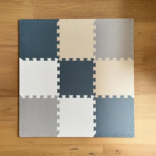 Miniatura 21 de MioTetto Tapete de juego para bebé, azulejos de espuma suave para el suelo para niños. Azulejos de espuma entrelazados ajustables, se adapta a