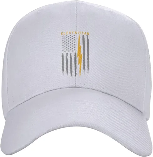 Miniatura 16 de Gorra de béisbol de electricista estadounidense con bandera de Estados Unidos