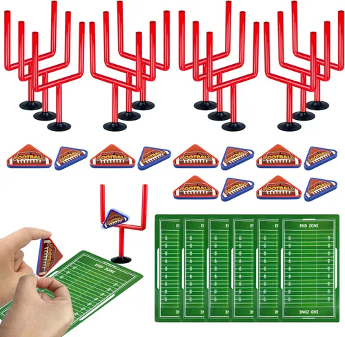 30 piezas de mini juegos de fútbol de mesa, juegos deportivos con pelotas de fútbol de espuma, poste de portería y tarjetas, juguetes para los Rojo