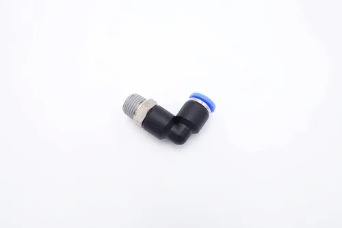Miniatura 4 de Empuje para Conectar Accessorio 1/8" Tubo OD x 1/8" Rosca Macho NPT, Codo Neumático Macho de Aire y Agua de 90 Grados Giratorio Empuje Rápido