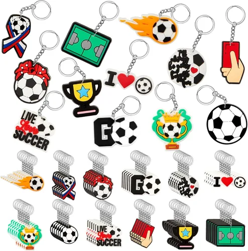 Miniatura 11 de Batiyeer Llaveros a Granel Artículos de Fiesta Llaveros de Pelota Deportiva Llaveros Divertidos Regalos para Suministros de Cumpleaños