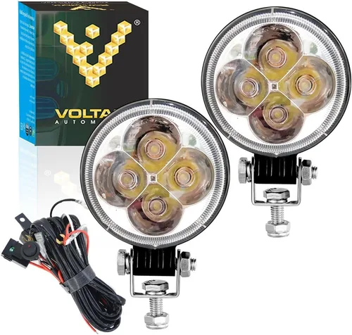 Miniatura 6 de Voltage Automotive - Foco LED redondo de 3 pulgadas para motocicletas todo terreno, 4x4, Jeep, SUV, ATV, tractor, barco, 6000 K