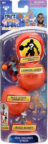 Miniatura 2 de Moose Toys Space Jam: A New Legacy - Paquete de 4 - Lebron, Bugs Bunny, Wile E. Coyote y 1 figura misteriosa - Banco, multicolor, 14574