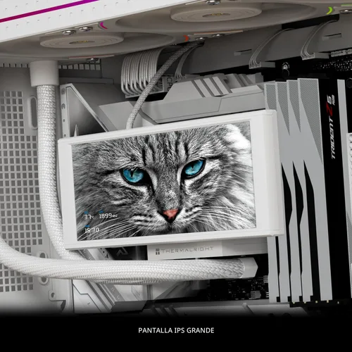 Miniatura 6 de Thermalright Trofeo Vision 360 ARGB enfriador de CPU blanco para AIO, radiador refrigerado por agua de alto rendimiento de 360 mm con pantalla larga