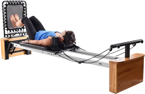 Miniatura 8 de Stamina AeroPilates Pro Reformer - Máquina de entrenamiento de pilates acolchada para todo el cuerpo con rebote cardiovascular para entrenamientos