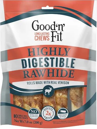 Miniatura 18 de Good 'n' Fit Twist Sticks hechos con cordero real, 15 unidades, trata a tu perro con masticables de cuero crudo de larga duración y altamente
